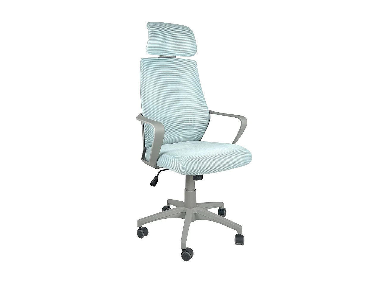 Fauteuil Bureau ergonomique siège basculant appuie tête hauteur réglable renfort lombaire FAMA+ (bleu gris)