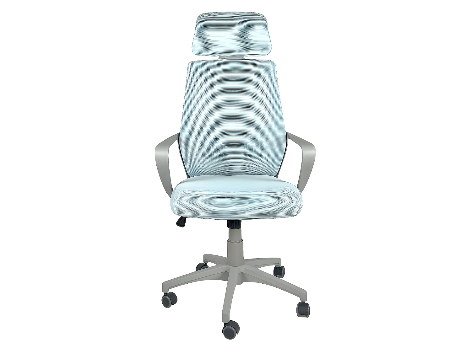 Fauteuil Bureau ergonomique siège basculant appuie tête hauteur réglable renfort lombaire FAMA+ (bleu gris)