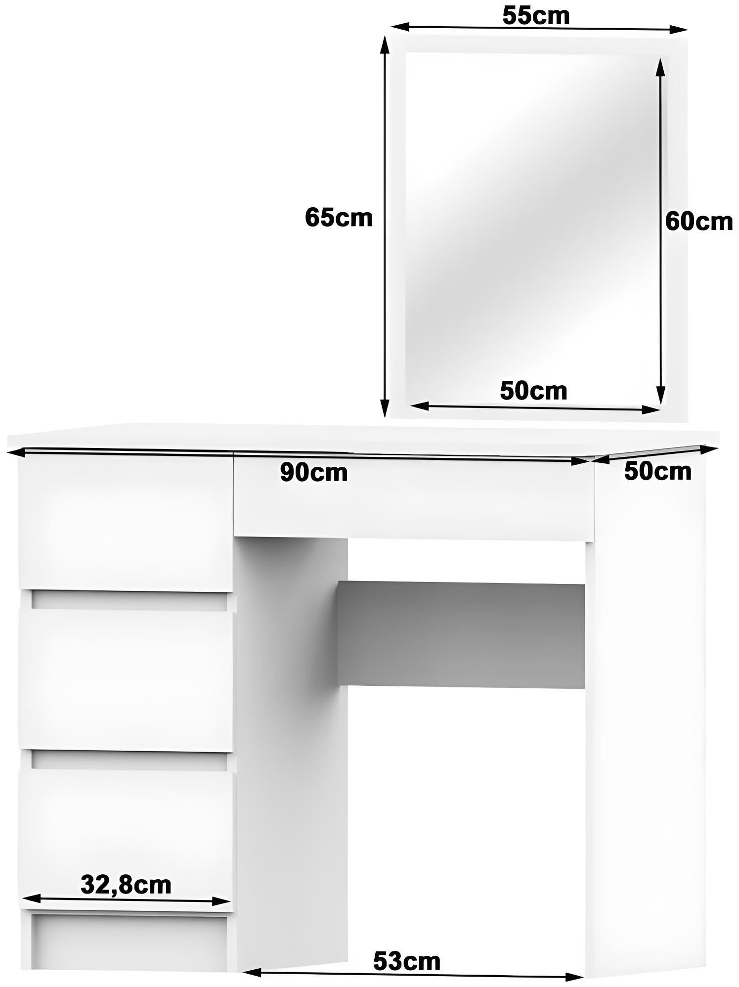 TILLY Coiffeuse style moderne chambre à coucher 142x90x50 4