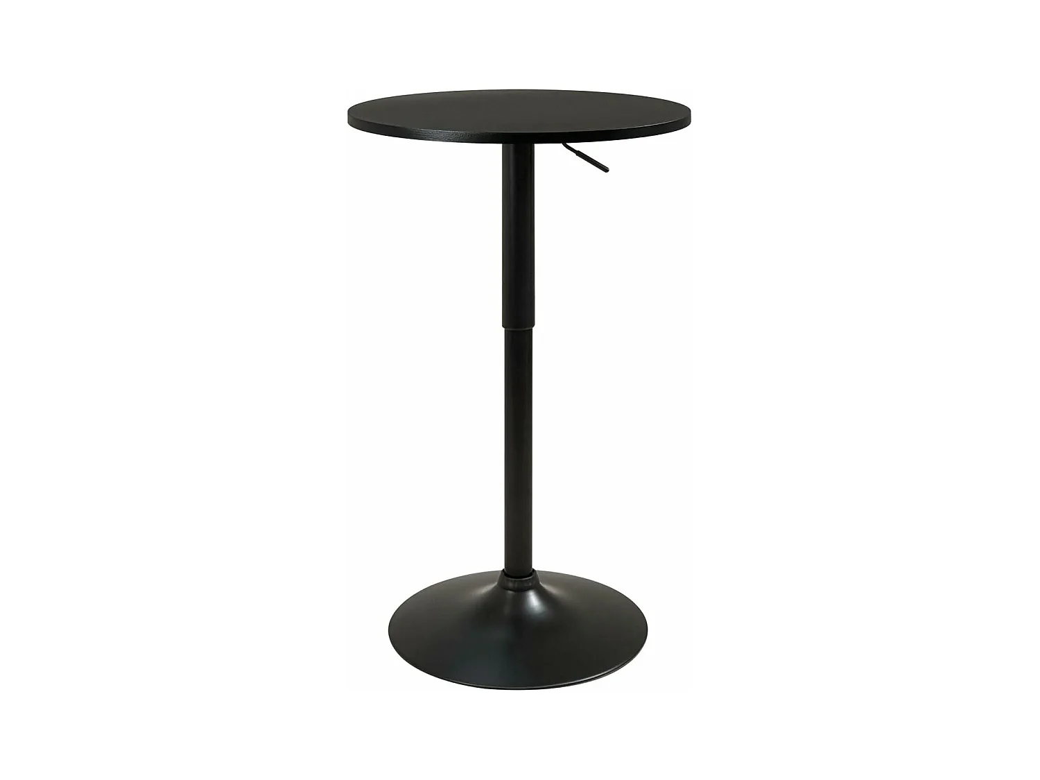 Table de Bar Haute Ø60 cm – Mange Debout hauteur réglable et Pivotant SETI (Noir-intégral)