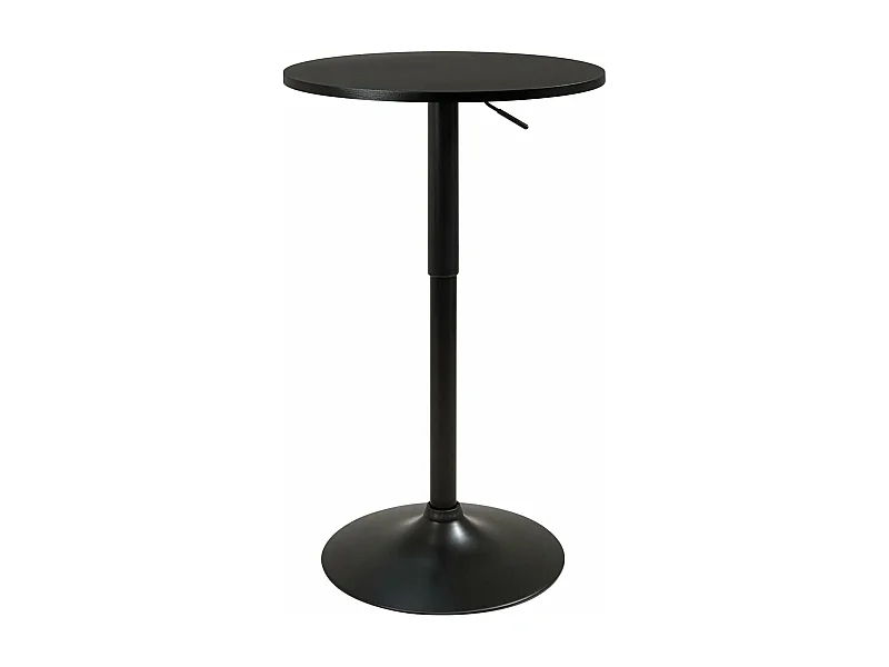 Mesa Alta de Bar Ø60 cm – Altura Regulable y Giratoria – Diseño Moderno SETI (Negro-i)