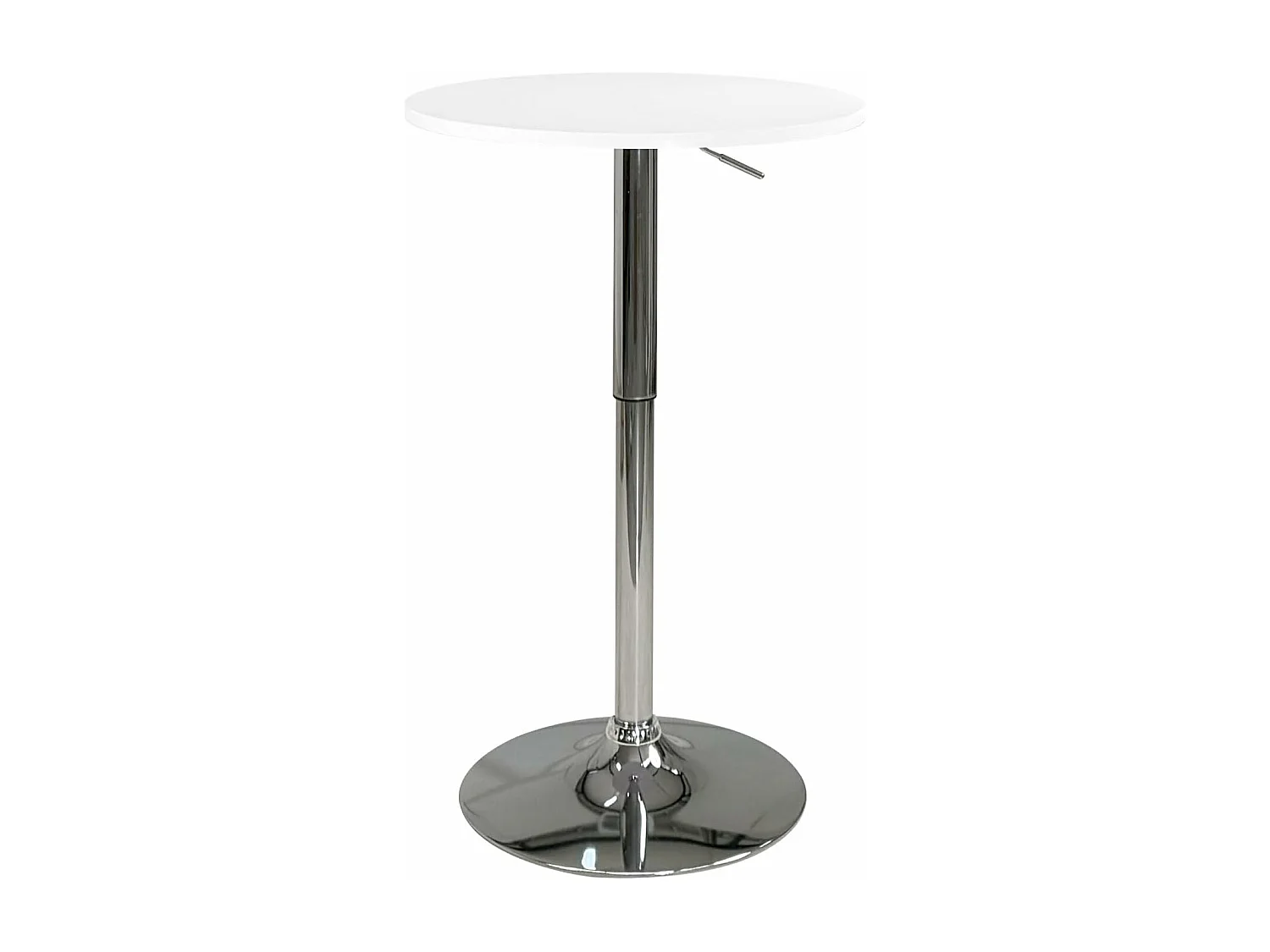 Mesa Alta de Bar Ø60 cm – Altura Regulable y Giratoria – Diseño Moderno SETI (Blanco)