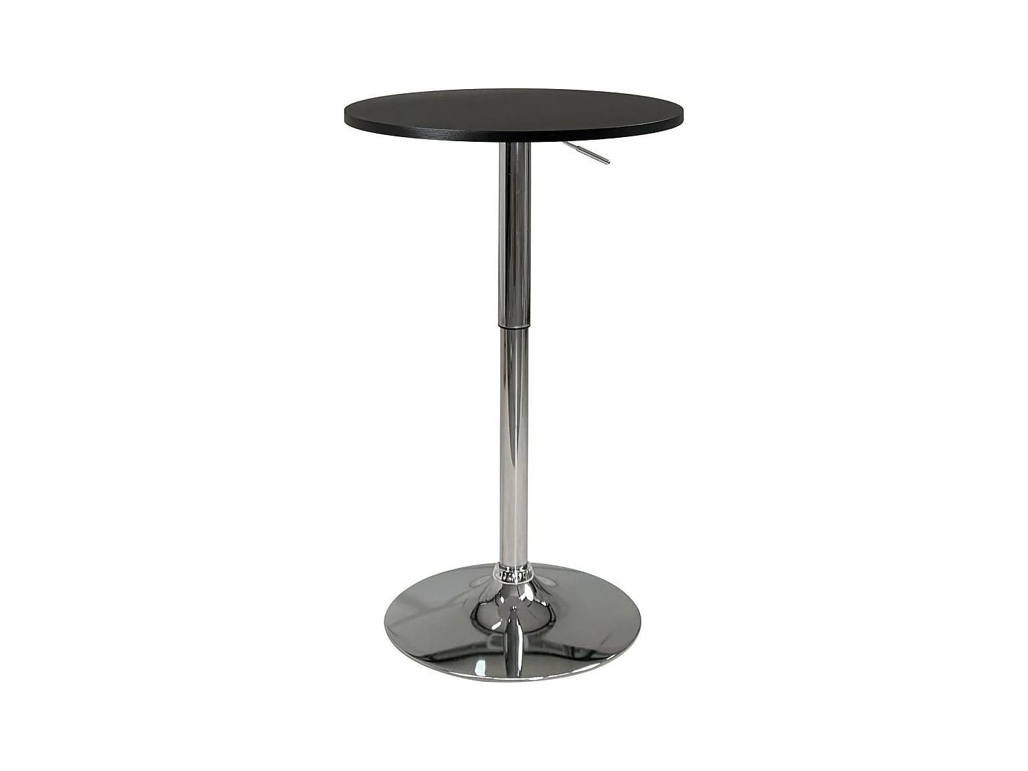Table de Bar Haute Ø60 cm – Mange-Debout hauteur réglable et Pivotant SETI (Noir)