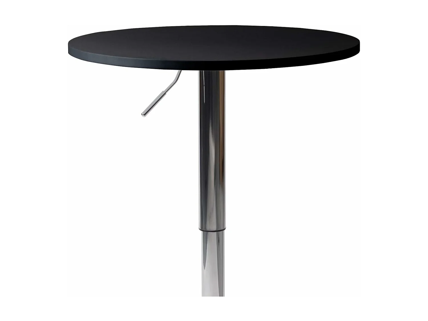 Table de Bar Haute Ø60 cm – Mange-Debout hauteur réglable et Pivotant SETI (Noir)