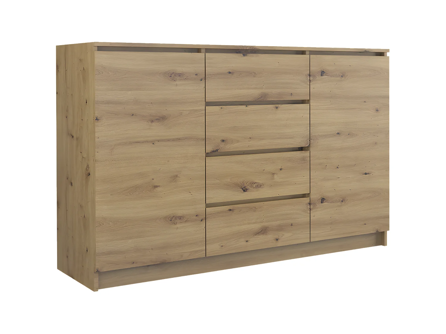 PARME 140 | Commode spacieuse moderne 97x140x40 cm | 2 portes + 4 tiroirs | Meuble rangement chambre salon chambre d'enfant