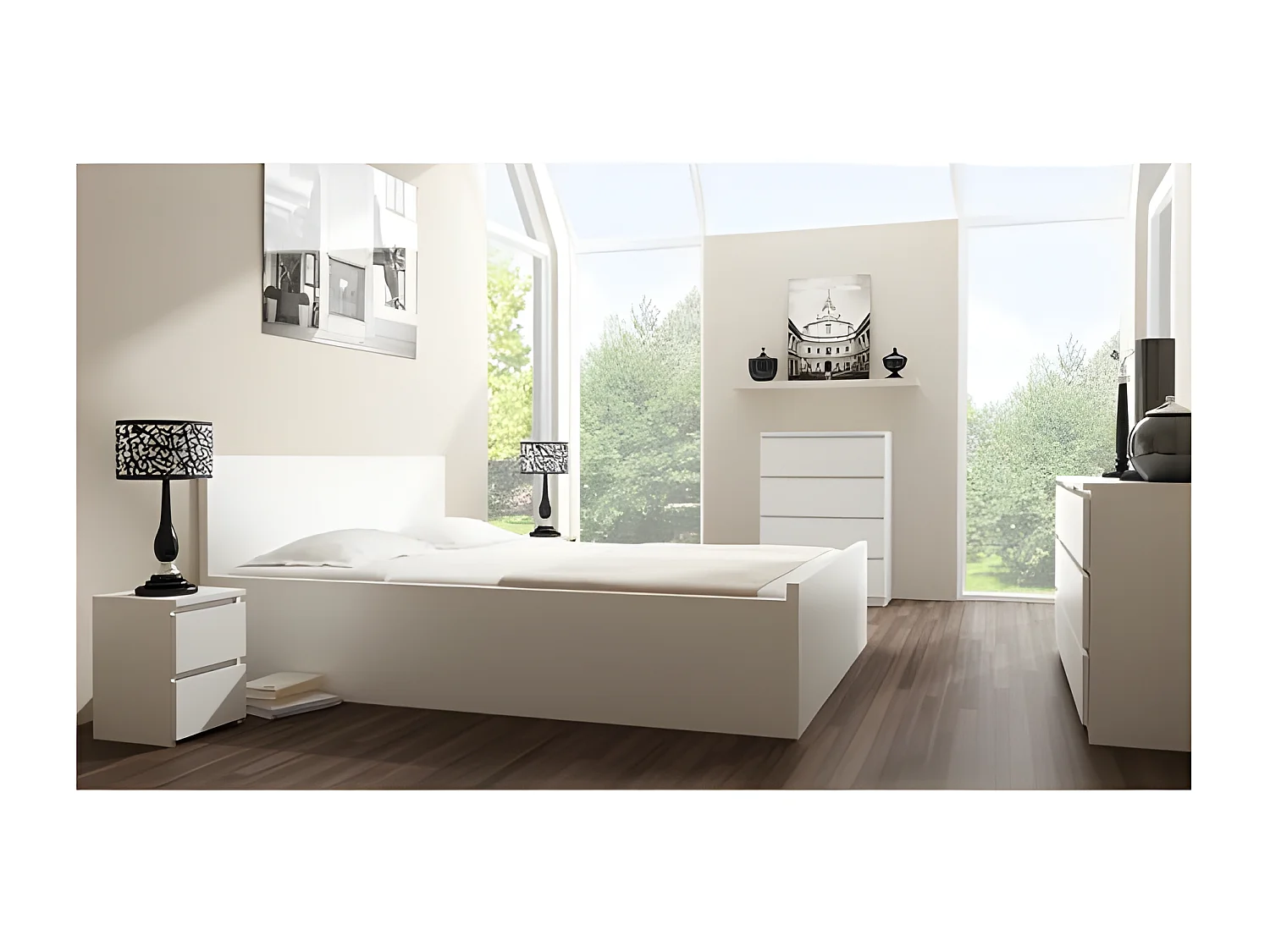 MILAN | Commode contemporaine chambre/salon/bureau 40x70x109.5 | 5 tiroirs coullissants | Meuble de rangementent | Chiffonier