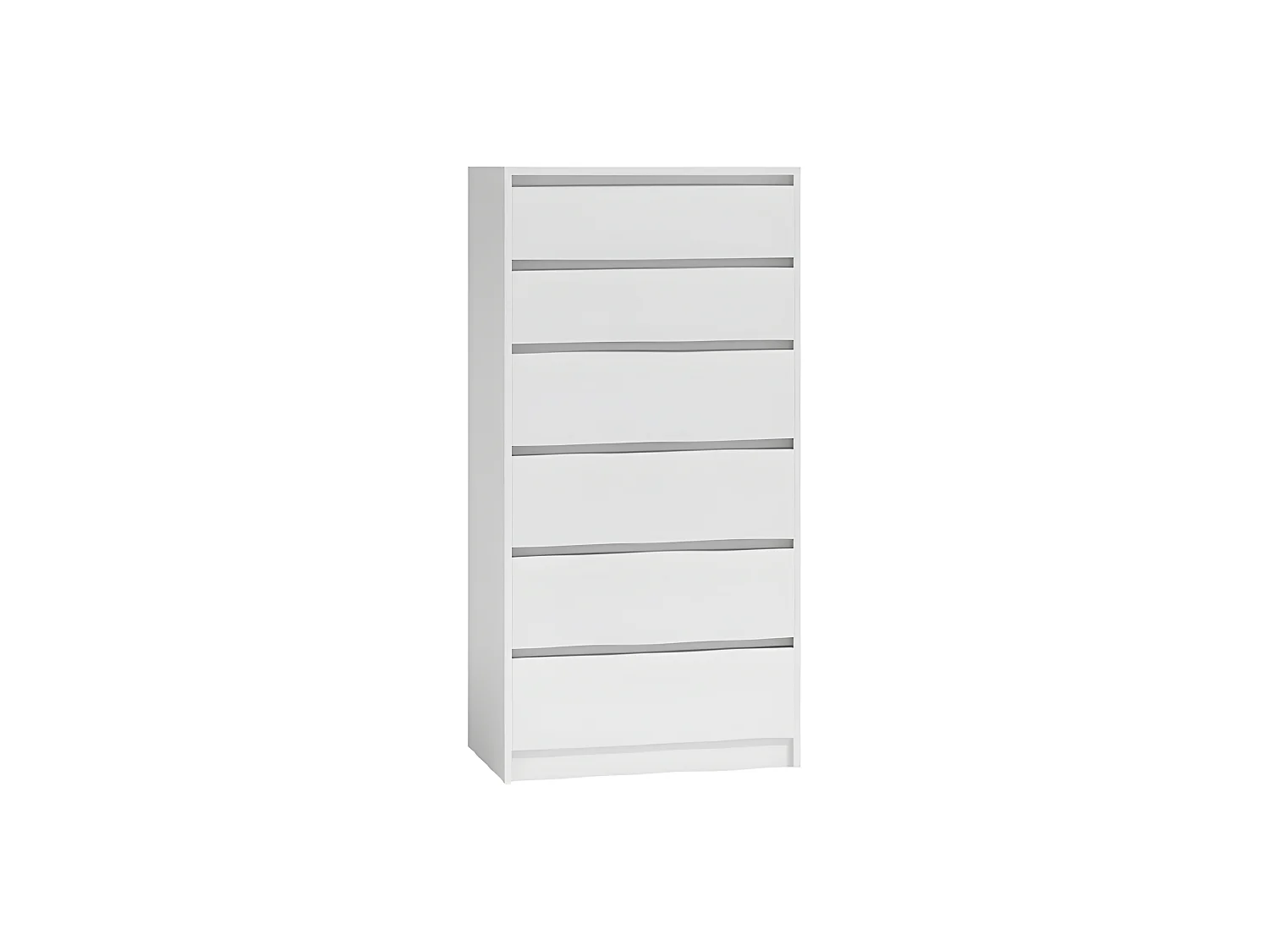 IRIS T6 - Commode de chambre 6 tiroirs - 139x70x43cm - Meuble de rangement - Style Scandinave - Dressing