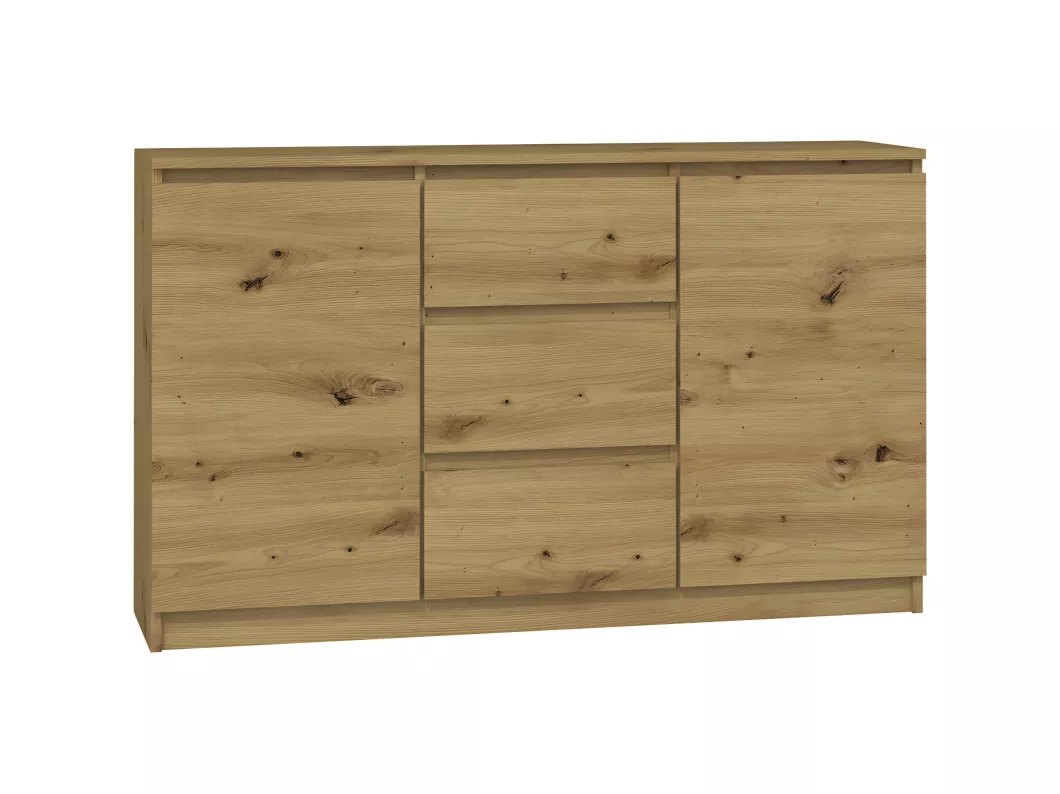 Kauf Unique CDF Moderne Kommode 2D3S (2 Türen, 3 Schubladen) | Farbe: Eiche Artisan | Aktenschrank, für kleine Gegenstände | Ideal für Wohnzimmer, Schlafzimmer, Kinderzimmer, Jugendzimmer und Büro | Einlegeböden