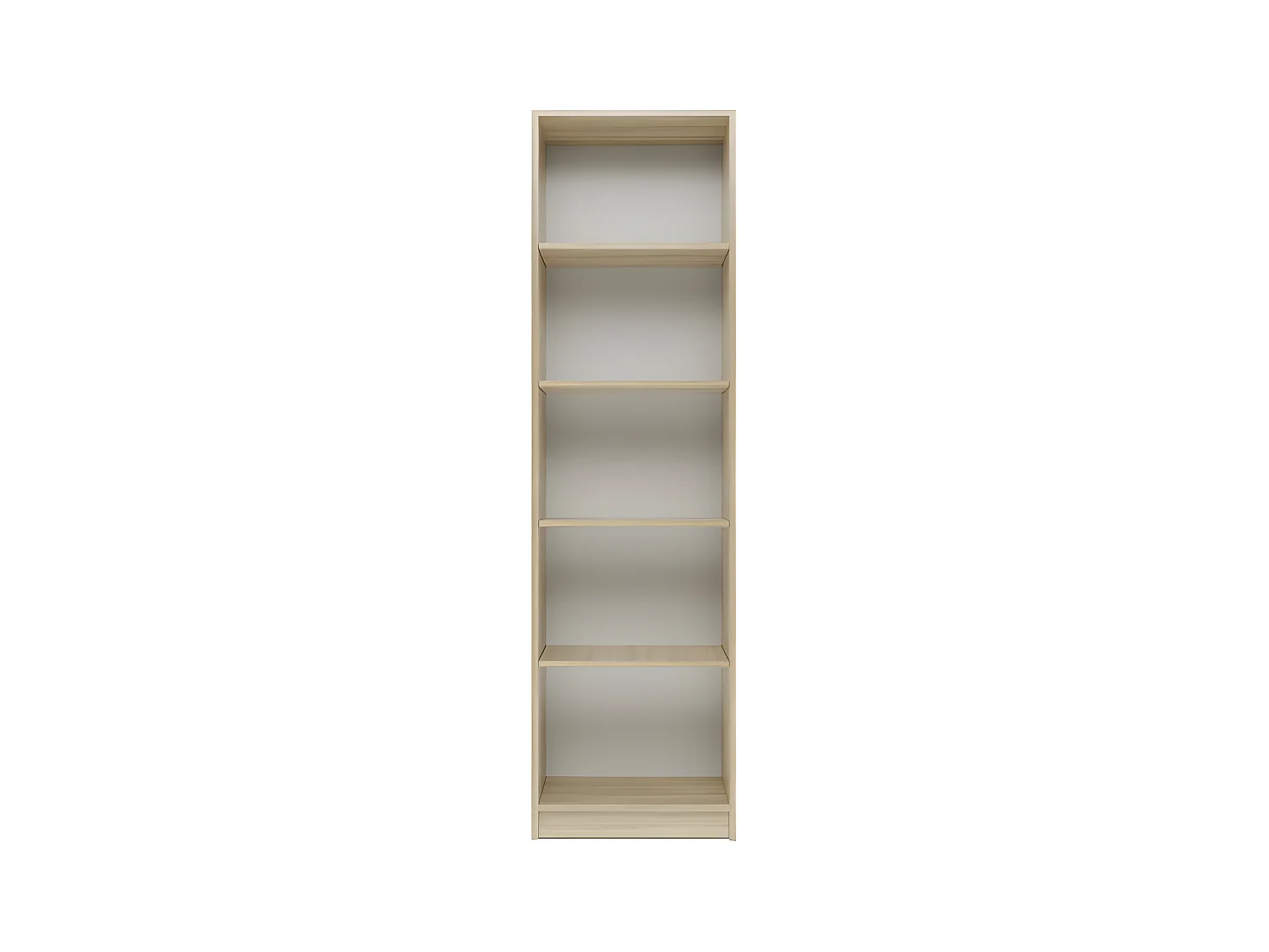 KAFFI - Bibliothèque style scandinave salon - 50x30x181 - 5 tablettes - Étagère à livres
