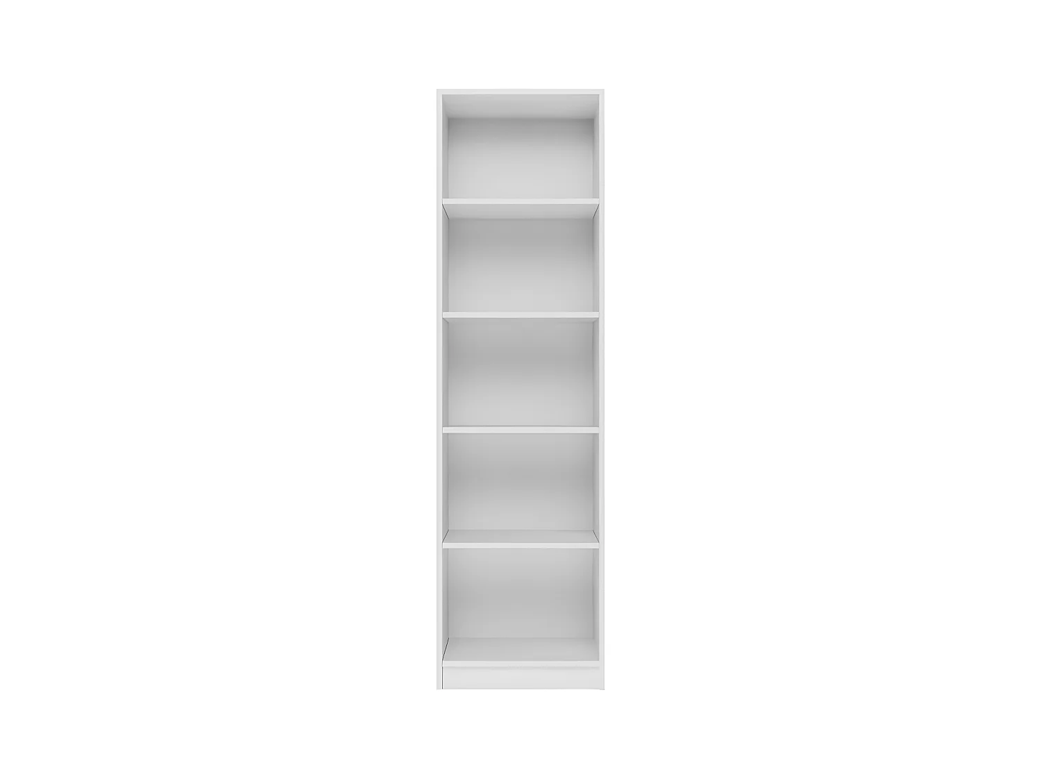 KAFFI - Bibliothèque style scandinave salon - 50x30x181 - 5 tablettes - Étagère à livres