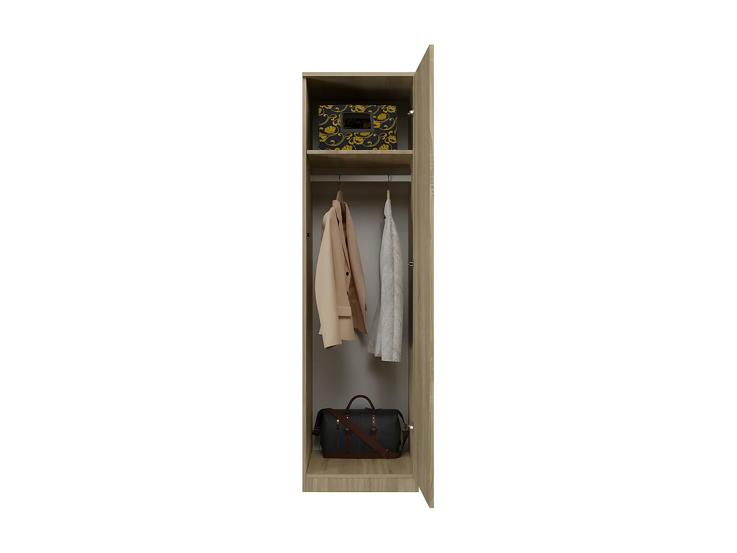 ESME - Einzelner Schrank im skandinavischen Stil Schlafzimmer - 50x50x180 - 1 Tür - Ankleidezimmer