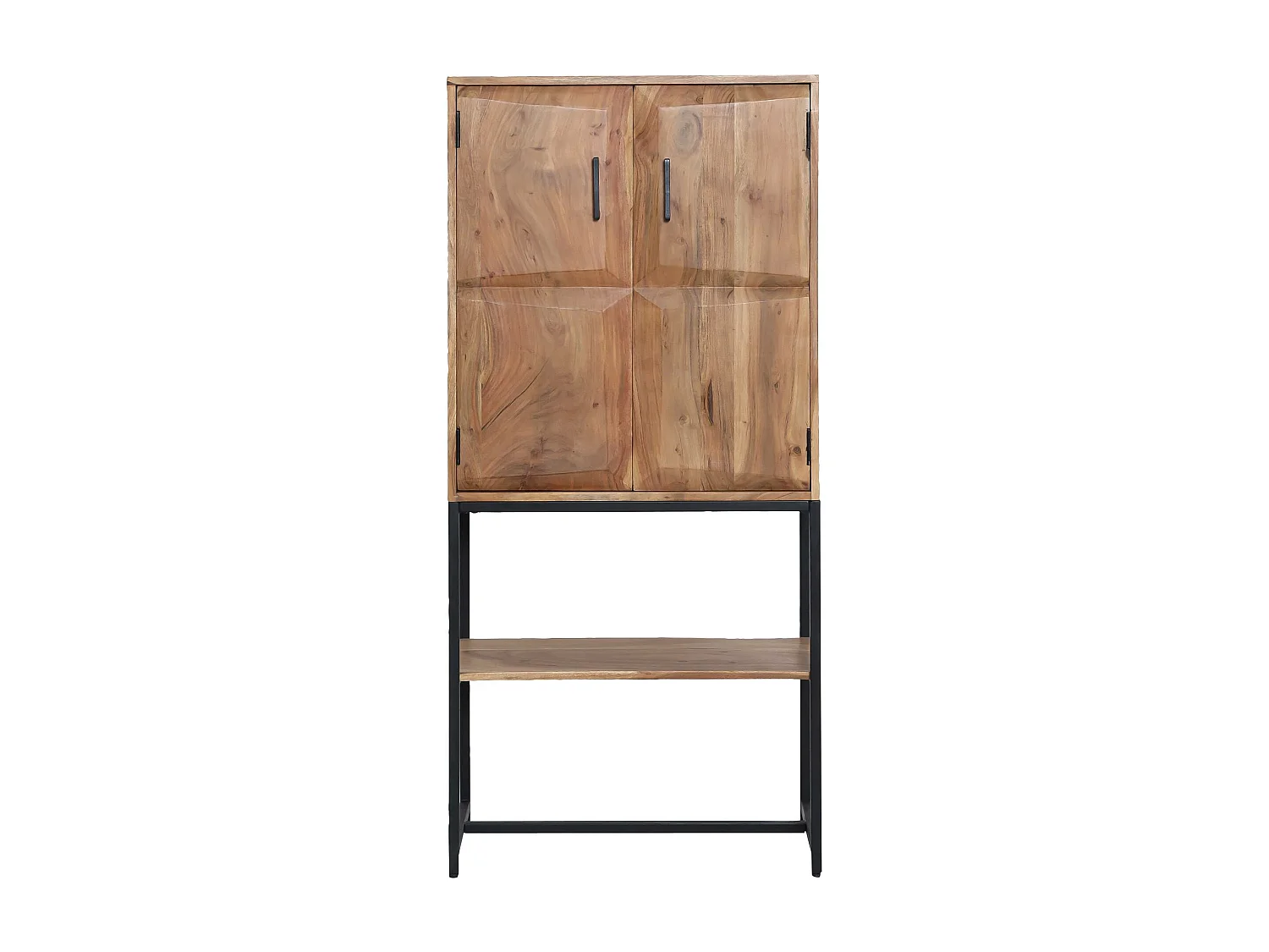 Armoire en bois d'acacia et métal Ava