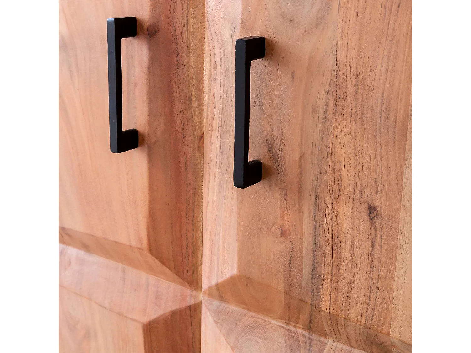 Armoire en bois d'acacia et métal Ava