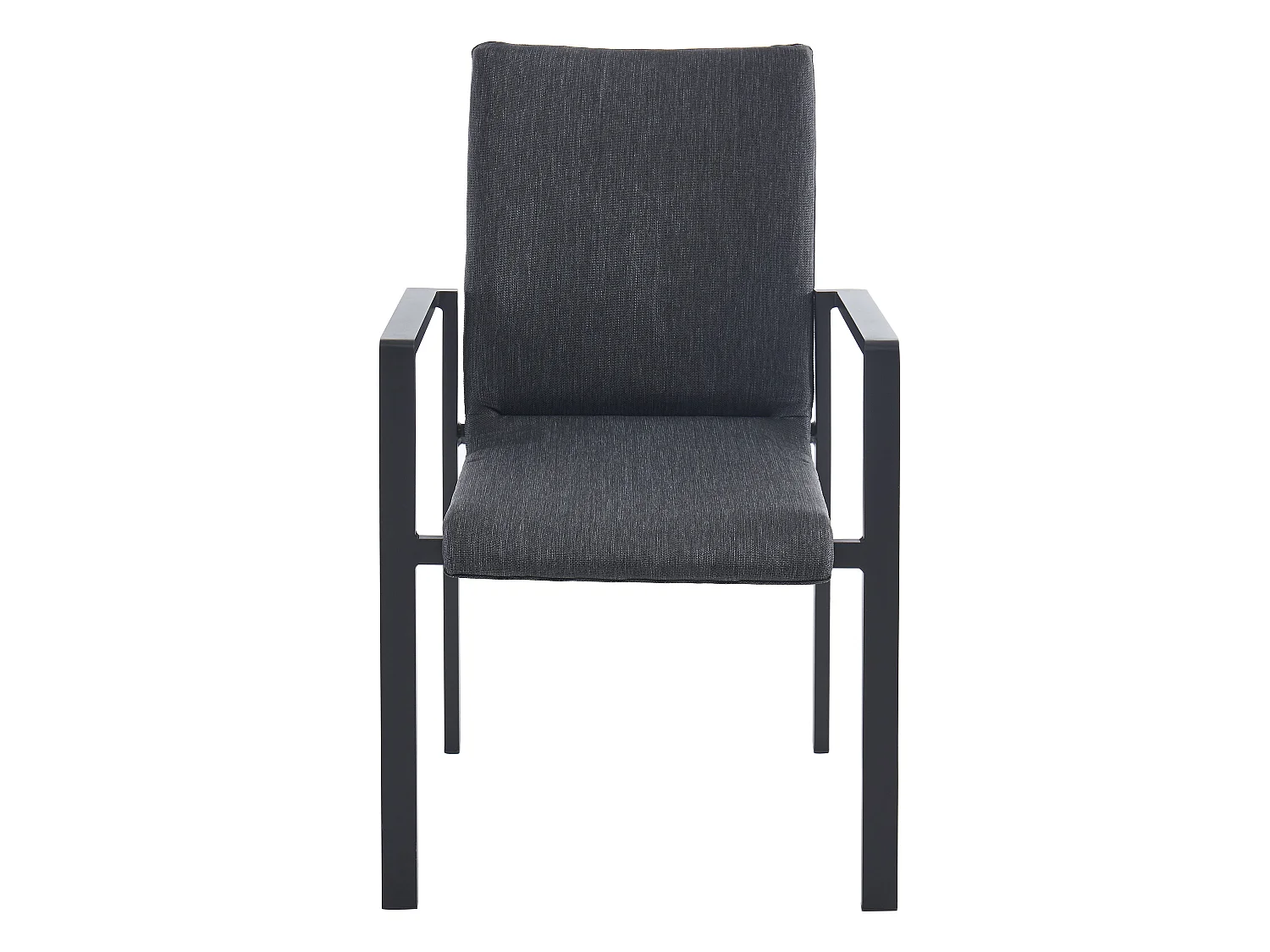 Fauteuil de jardin empilable en aluminium et textilène - Gris - GULIANE de MYLIA