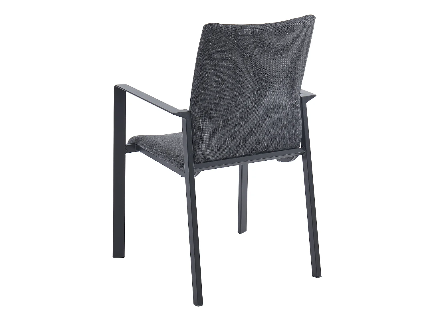 Fauteuil de jardin empilable en aluminium et textilène - Gris - GULIANE de MYLIA