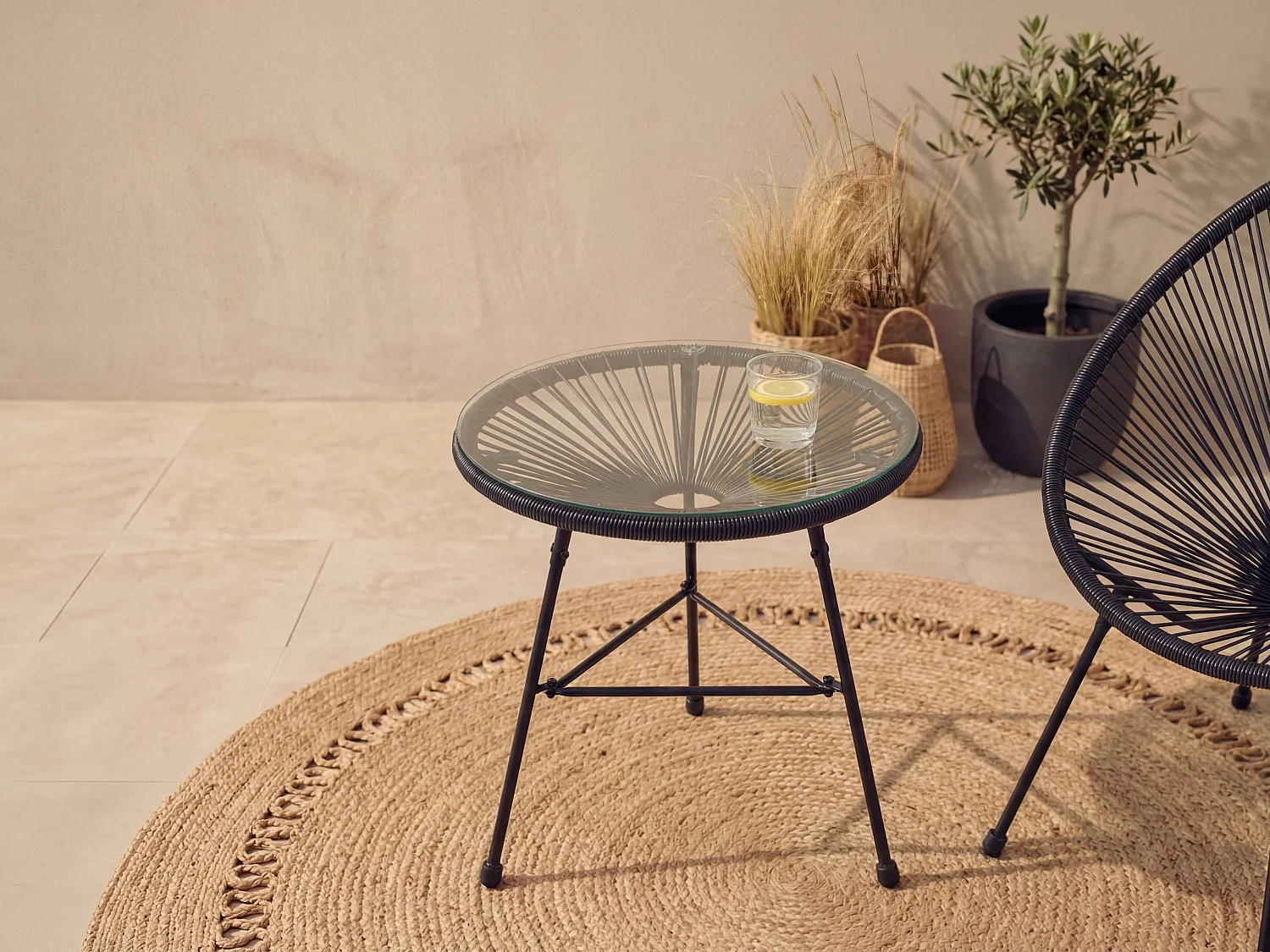 Gartentisch - Polyrattan - Schwarz - ALIOS III von MYLIA