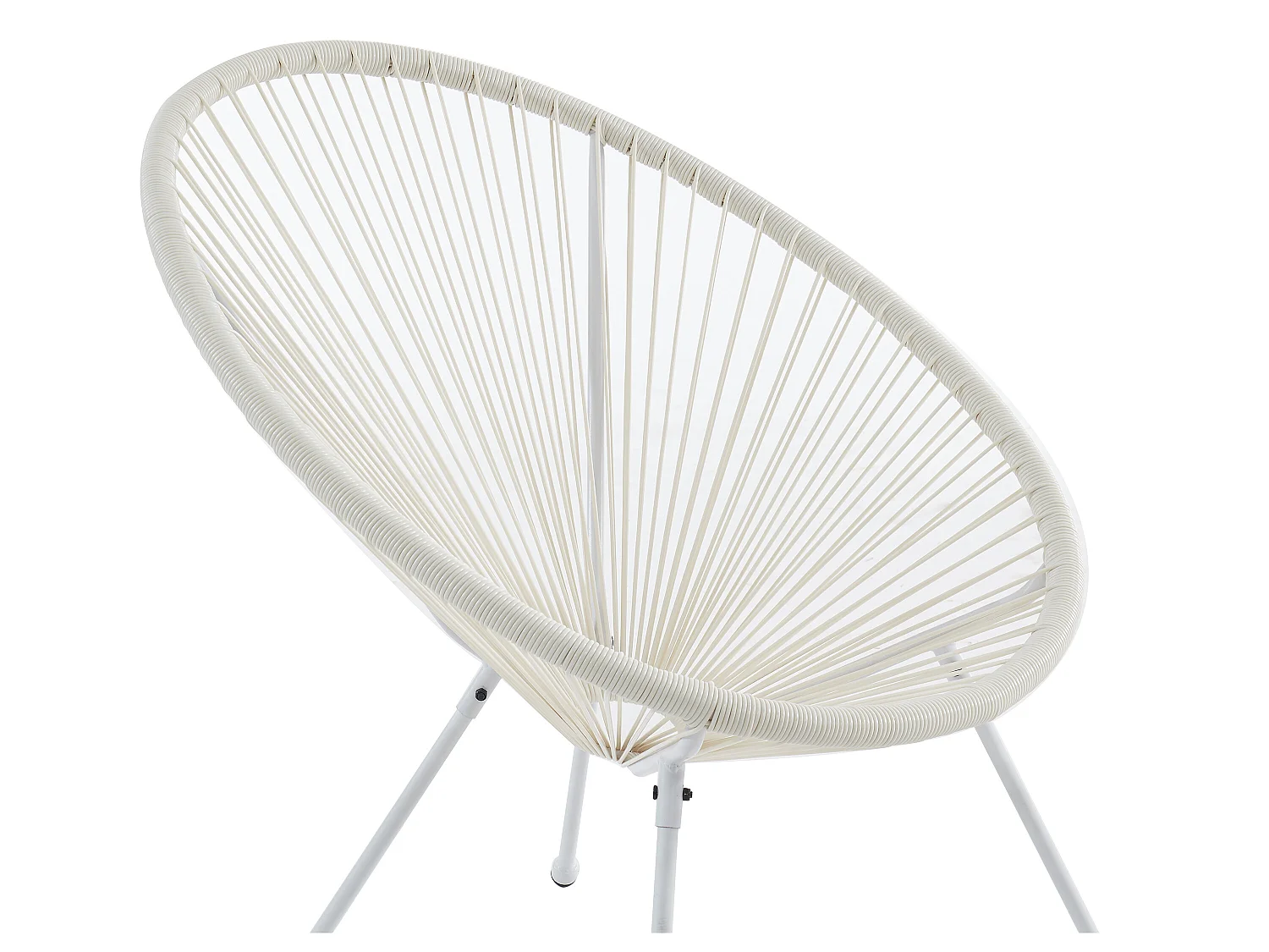 Fauteuil de jardin en fils de résine tressés - Blanc - ALIOS III de MYLIA