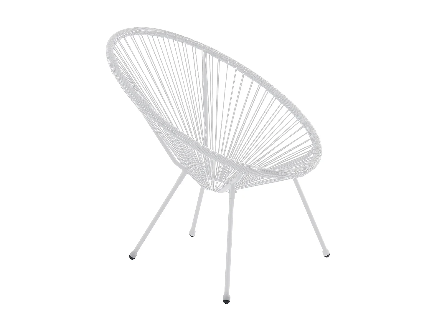 Fauteuil de jardin en fils de résine tressés - Blanc - ALIOS III de MYLIA