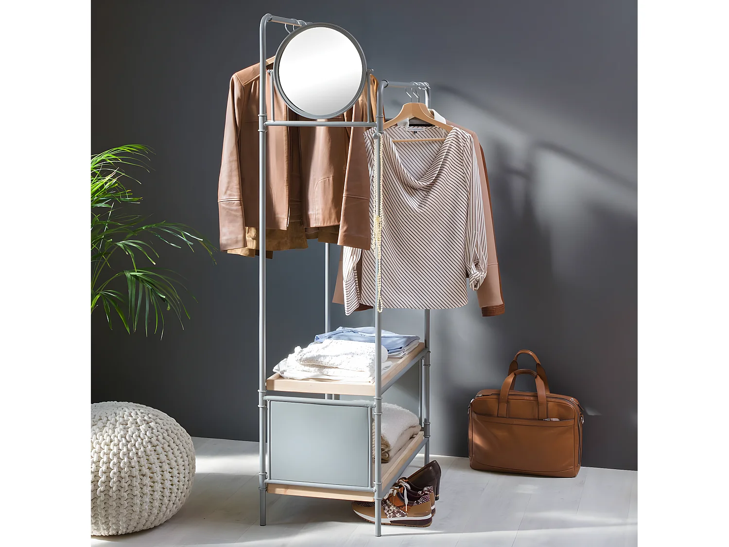 Dressing ouvert avec miroir petit modèle Rafael