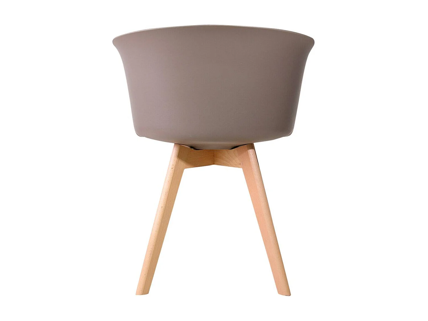 Chaise taupe avec coussin noir Blandine (lot de 2)