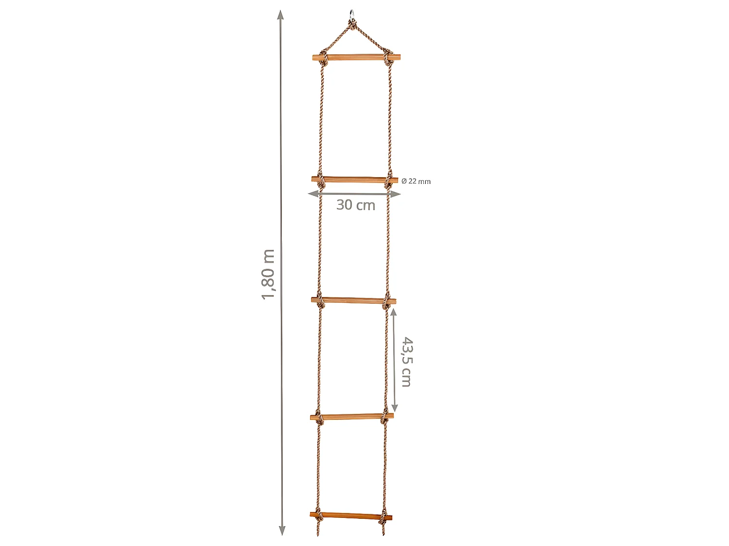 Echelle de corde pour enfants pour structures de jeux