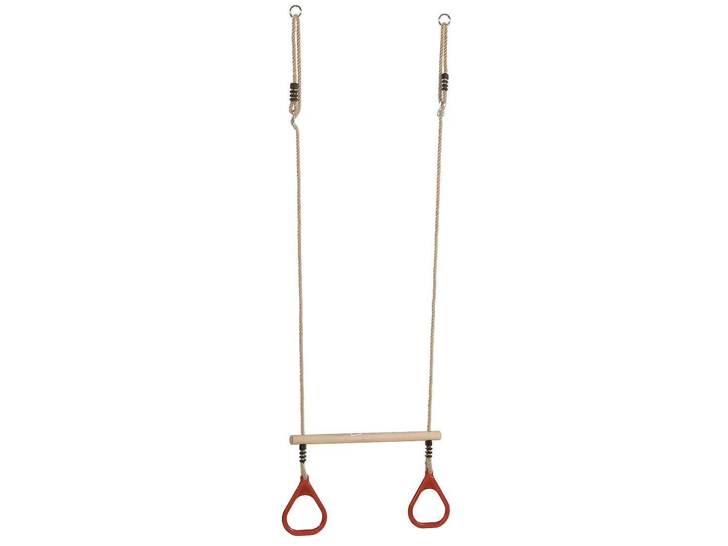 Trapèze balançoire en bois avec anneaux de gymnastique pour enfant pour structure de jeux