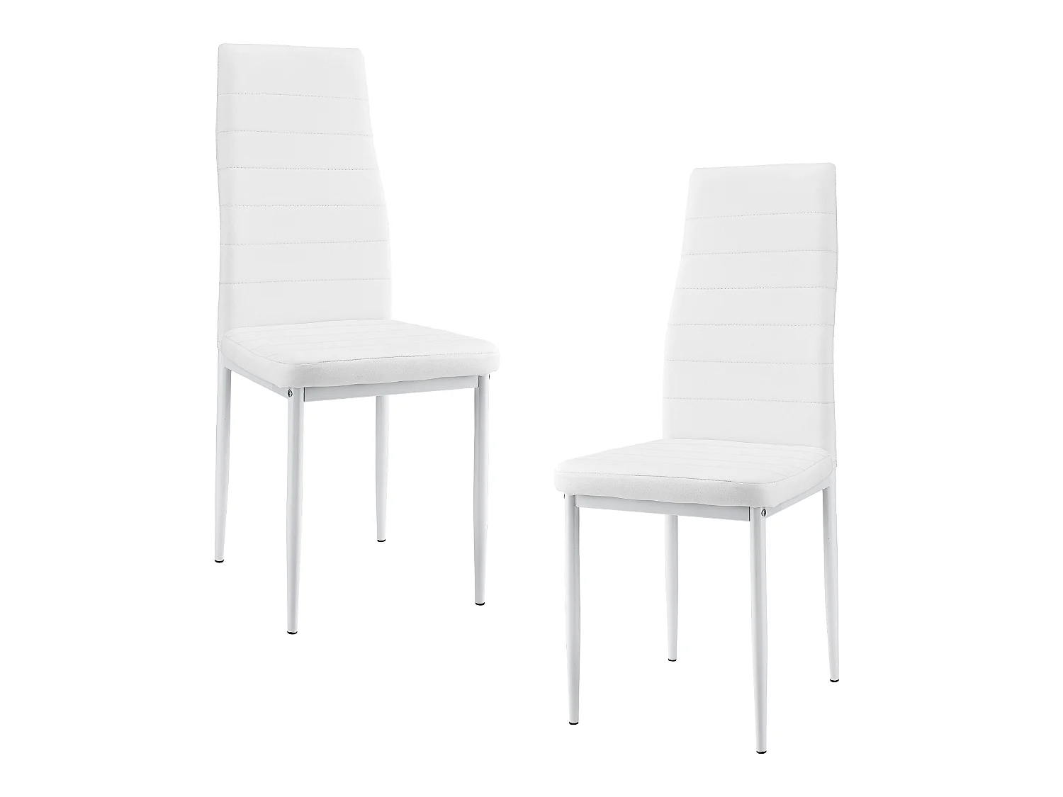 Lot De 2 Chaises De Salle à Manger Simili 96 x 43 x 52 cm Blanc [en.casa]