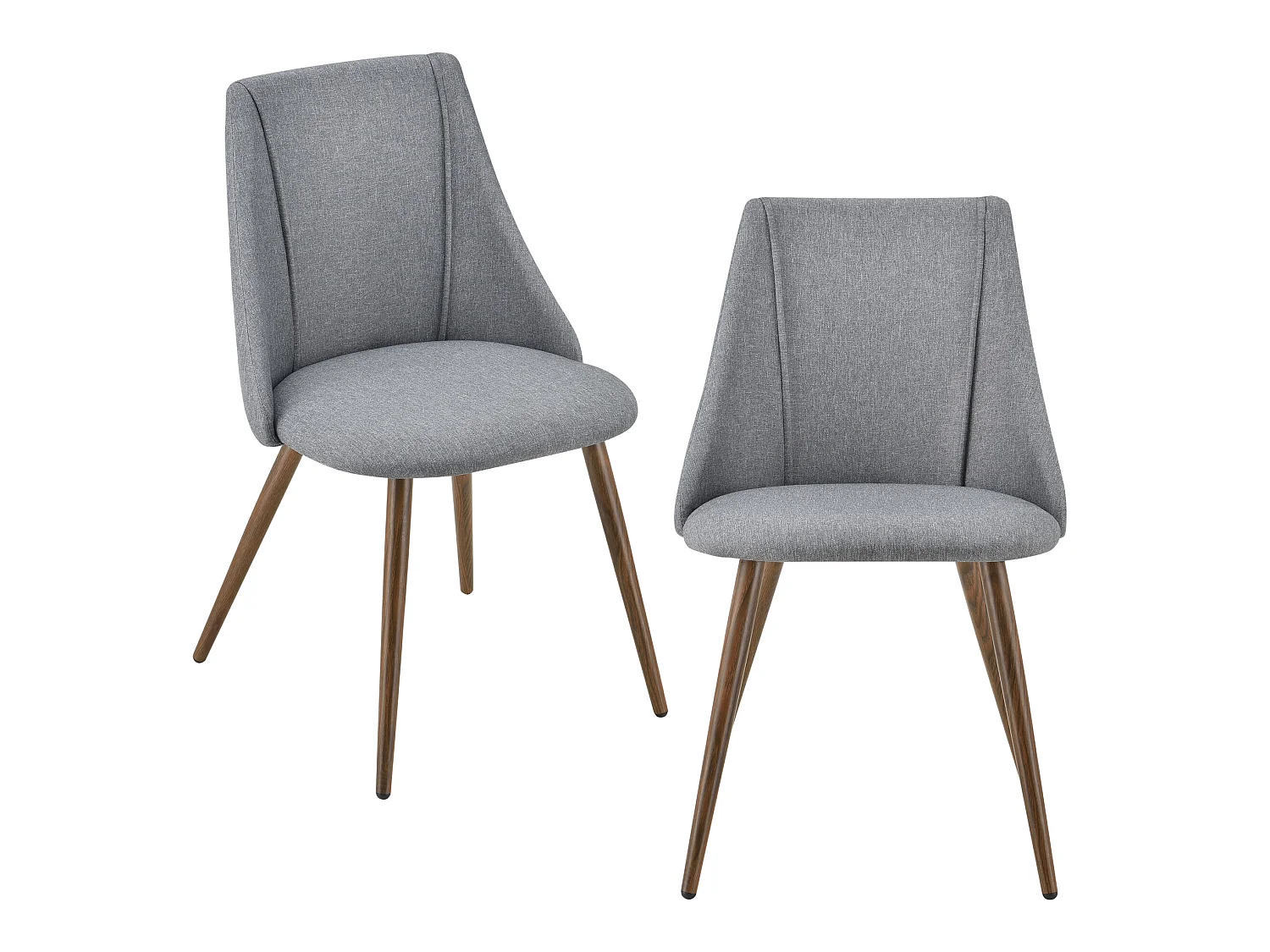 Lot de 2 Chaises de Salle à Manger Danzig Textile Métal 83x50x53 cm Gris Foncé [en.casa]