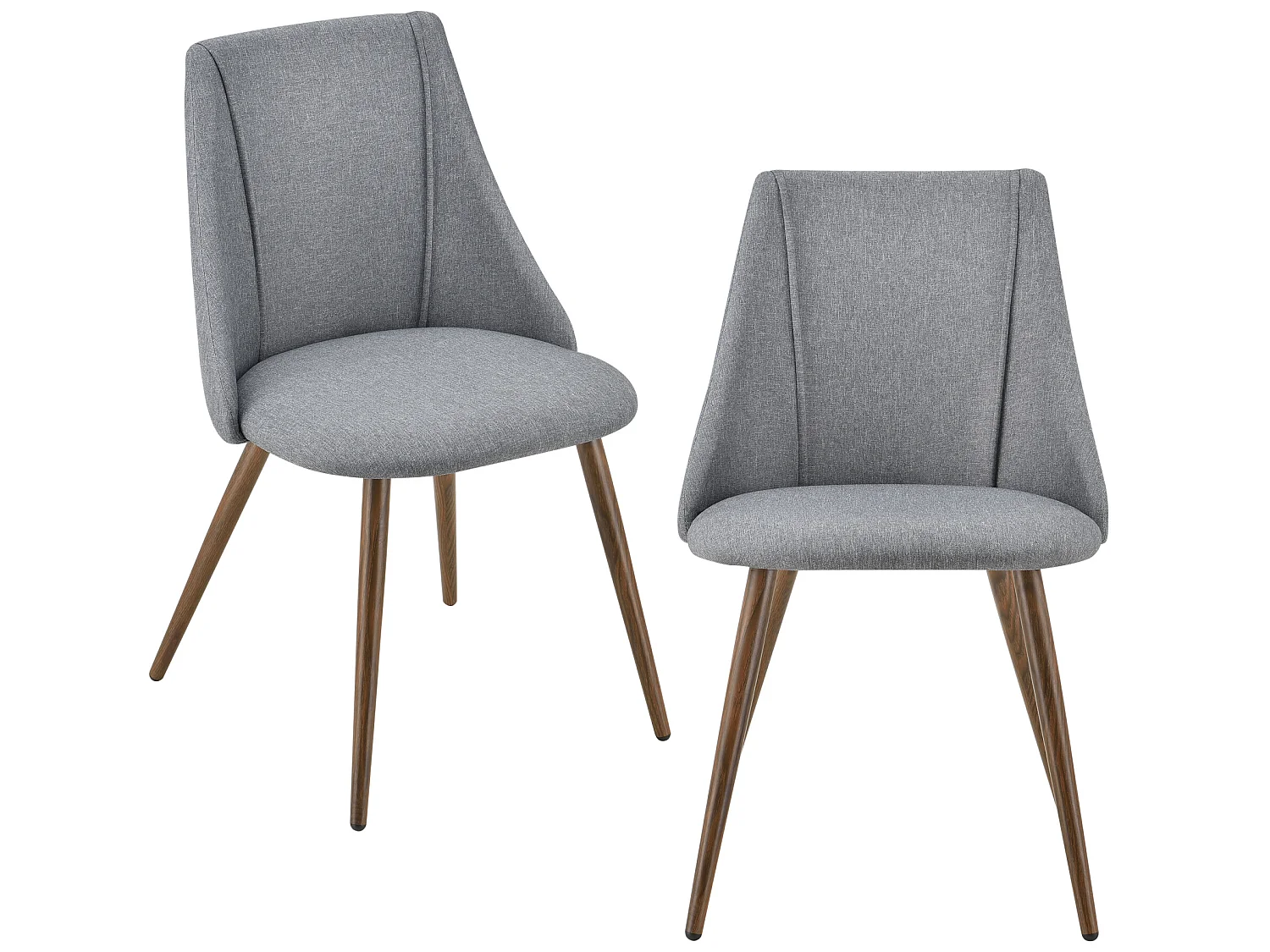 Lot de 2 Chaises de Salle à Manger Danzig Textile Métal 83x50x53 cm Gris Foncé [en.casa]