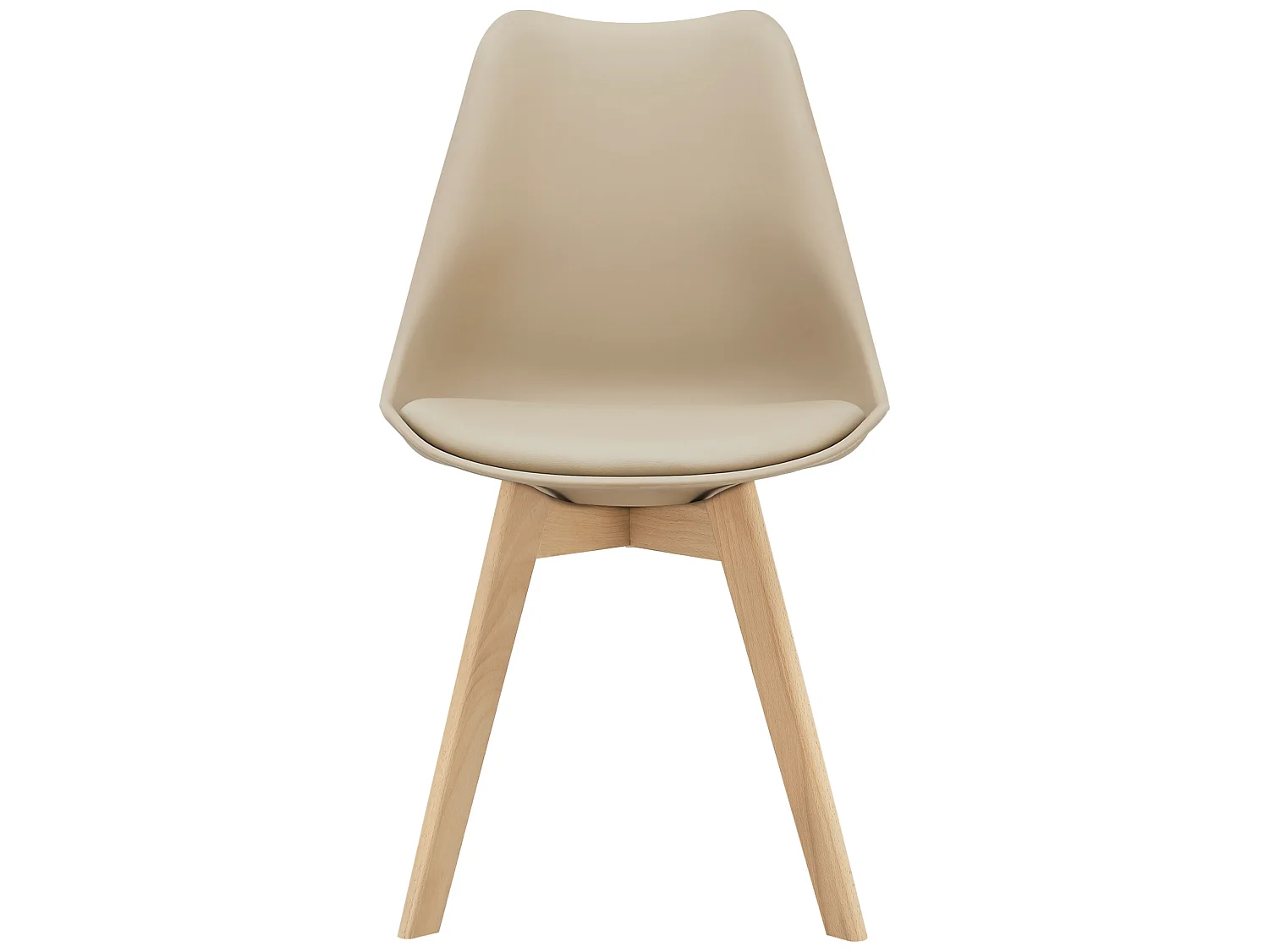 Lot de 6 Chaises de Salle à Manger Dubrovnik Simili Hêtre Beige [en.casa]