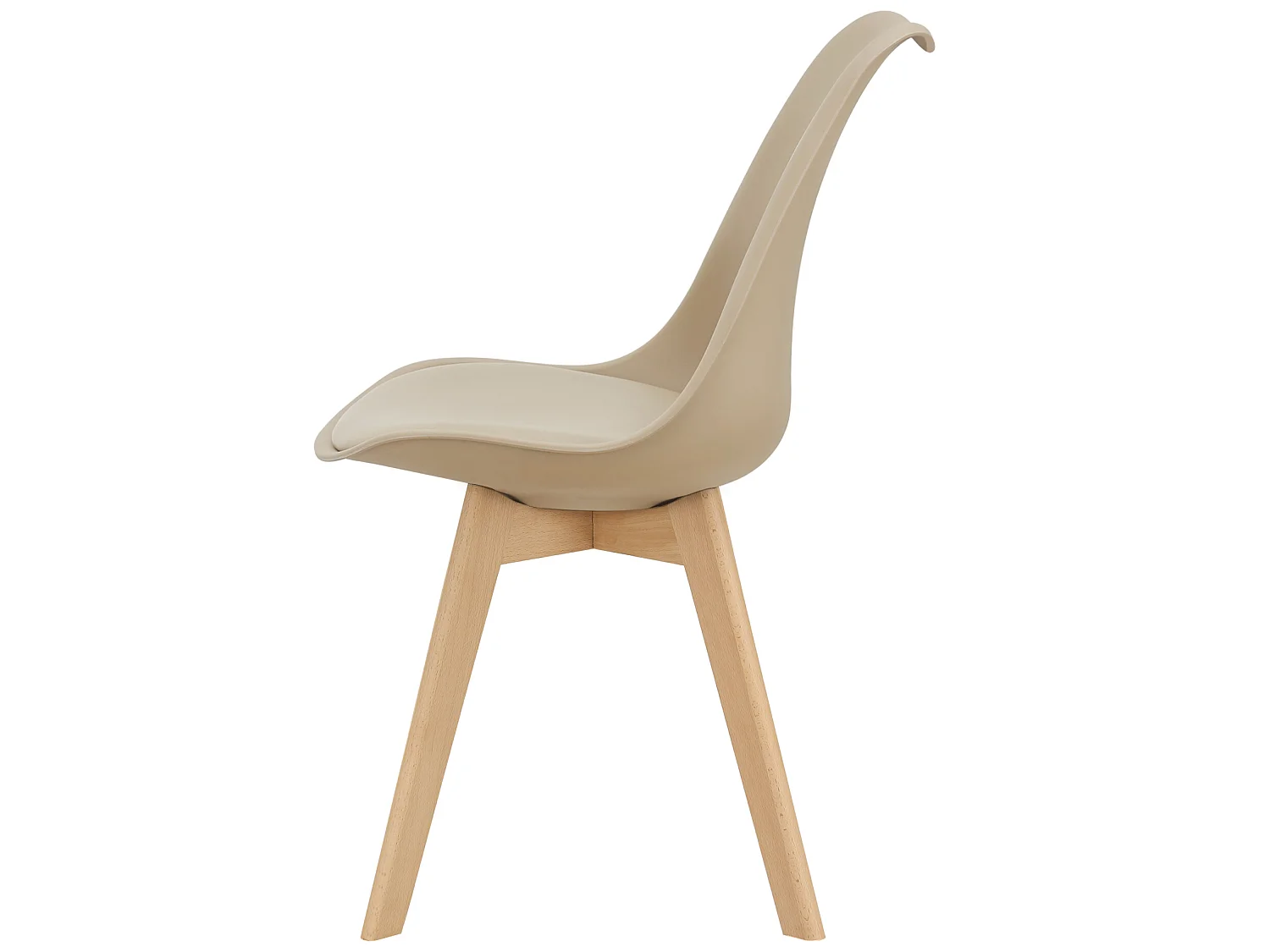 Lot de 6 Chaises de Salle à Manger Dubrovnik Simili Hêtre Beige [en.casa]