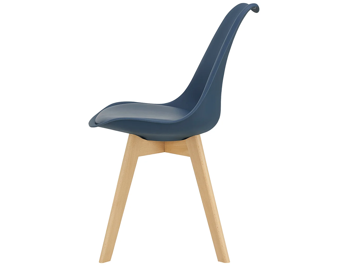 Lot de 4 Chaises de Salle à Manger Dubrovnik Simili Hêtre Bleu [en.casa]