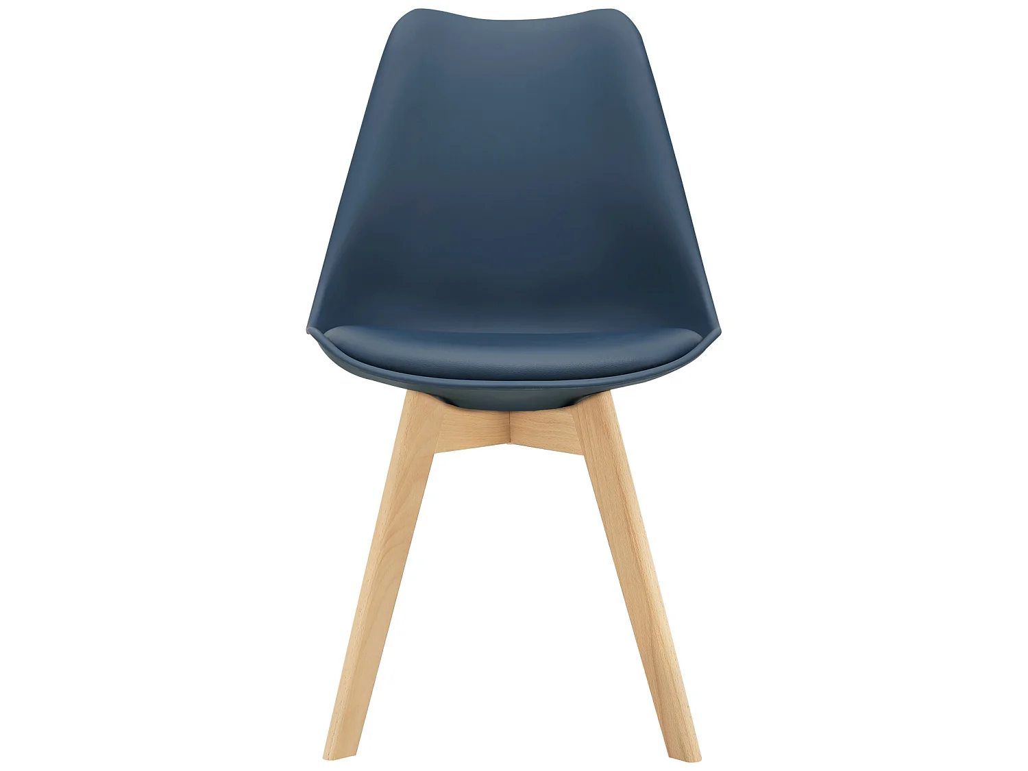 Lot de 4 Chaises de Salle à Manger Dubrovnik Simili Hêtre Bleu [en.casa]