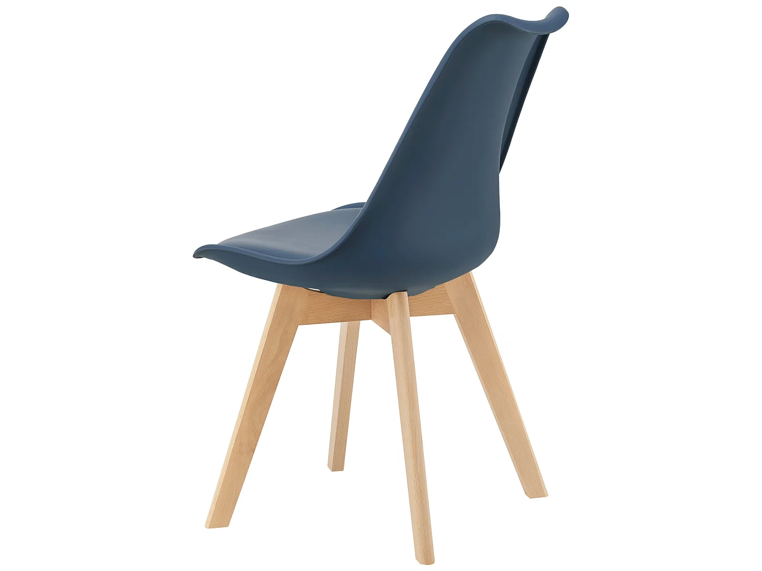 Lot de 4 Chaises de Salle à Manger Dubrovnik Simili Hêtre Bleu [en.casa]