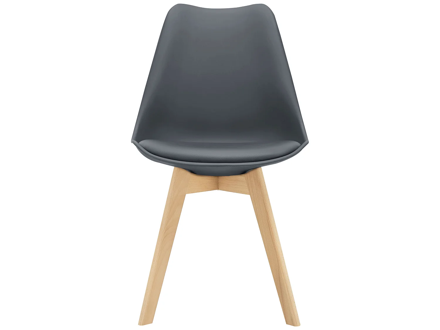 Lot de 2 Chaises de Salle à Manger Dubrovnik Simili Hêtre Gris [en.casa]