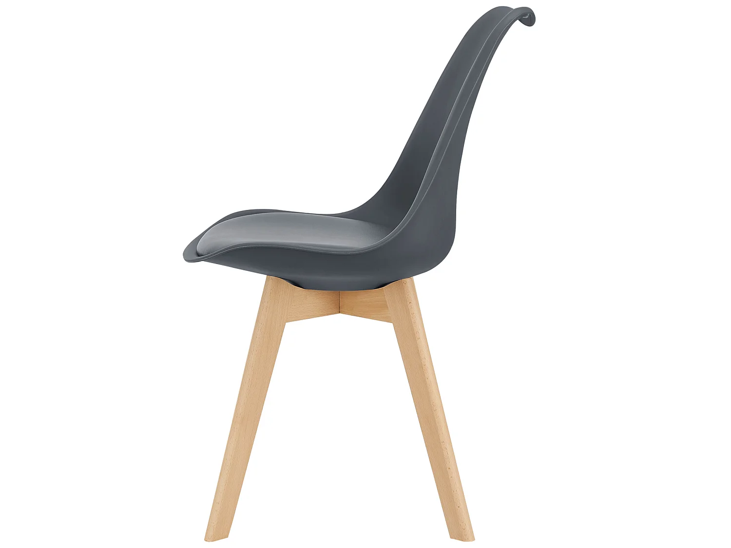 Lot de 2 Chaises de Salle à Manger Dubrovnik Simili Hêtre Gris [en.casa]