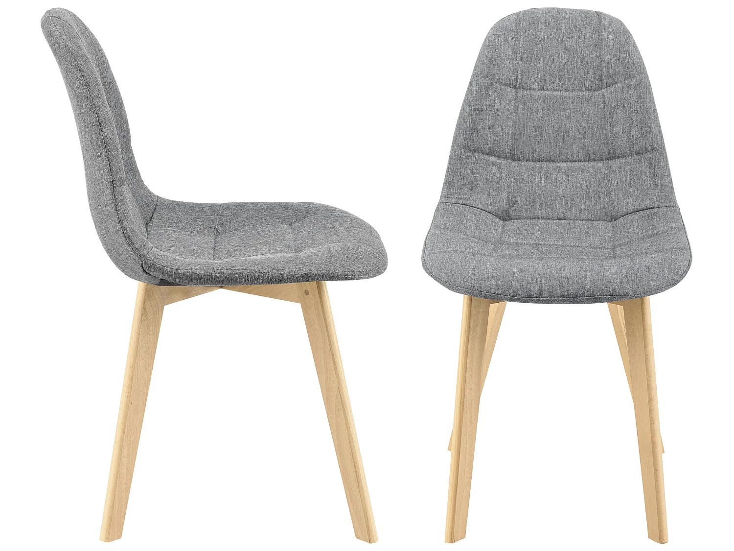 Lot de 4 Chaises de Salle à Manger Kopparberg 86 x 53 x 47 cm Gris Clair [en.casa]