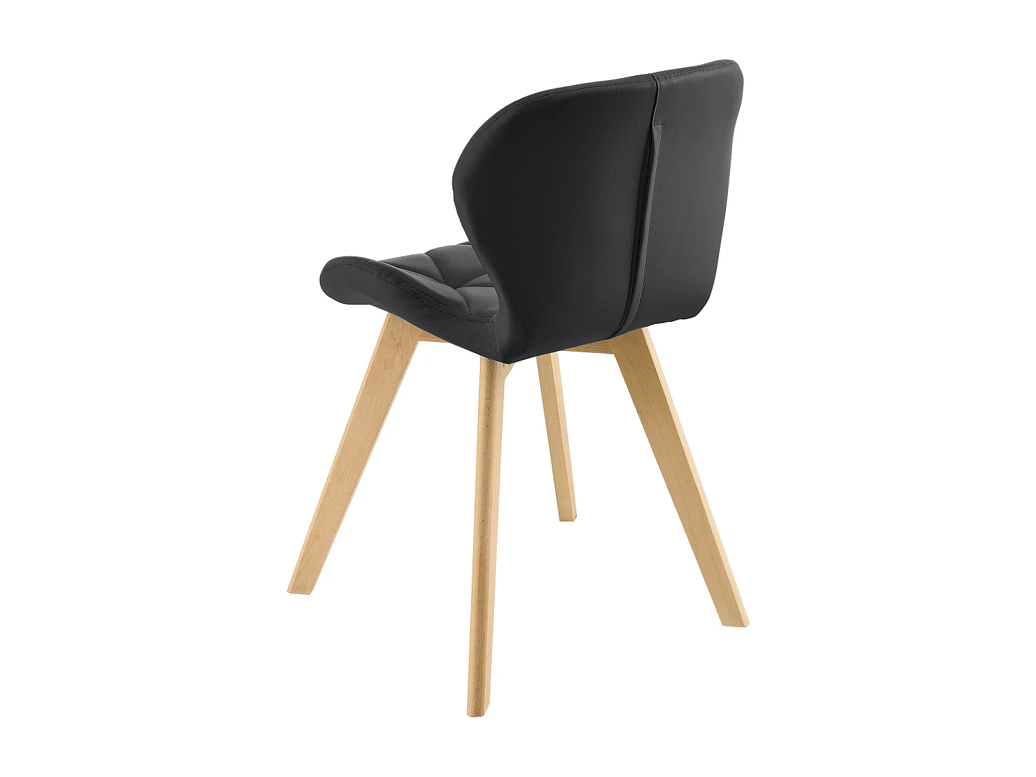 Lot de 2 Chaises Älmhult Similicuir 78 x 47 x 52 cm Noir [en.casa]