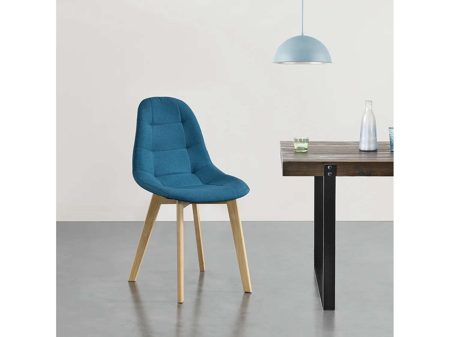 Lot de 4 Chaises de Salle à Manger Kopparberg 86 x 53 x 47 cm Bleu [en.casa]