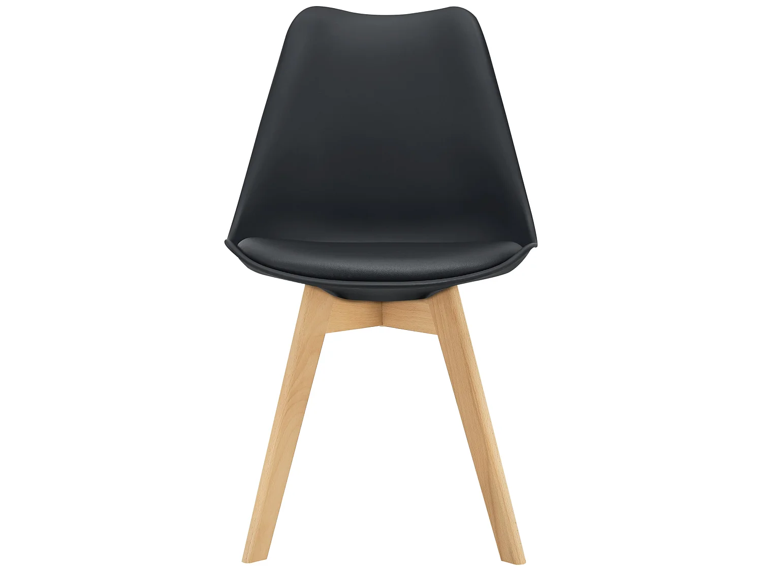 Lot de 2 Chaises de Salle à Manger Dubrovnik Simili Hêtre Noir [en.casa]