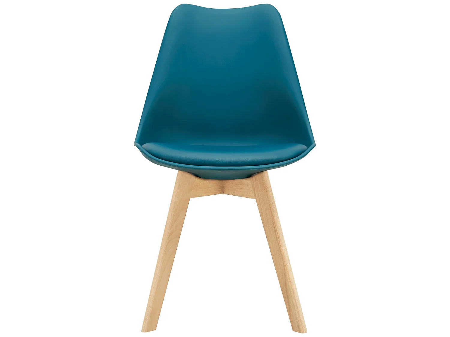 Lot de 4 Chaises de Salle à Manger Dubrovnik Simili Hêtre Turquoise [en.casa]