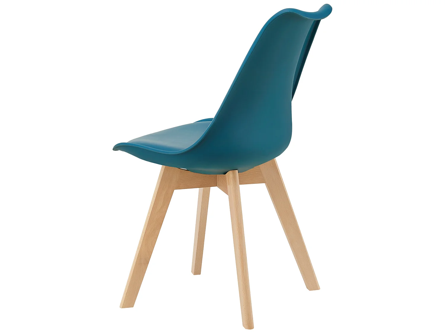 Lot de 4 Chaises de Salle à Manger Dubrovnik Simili Hêtre Turquoise [en.casa]