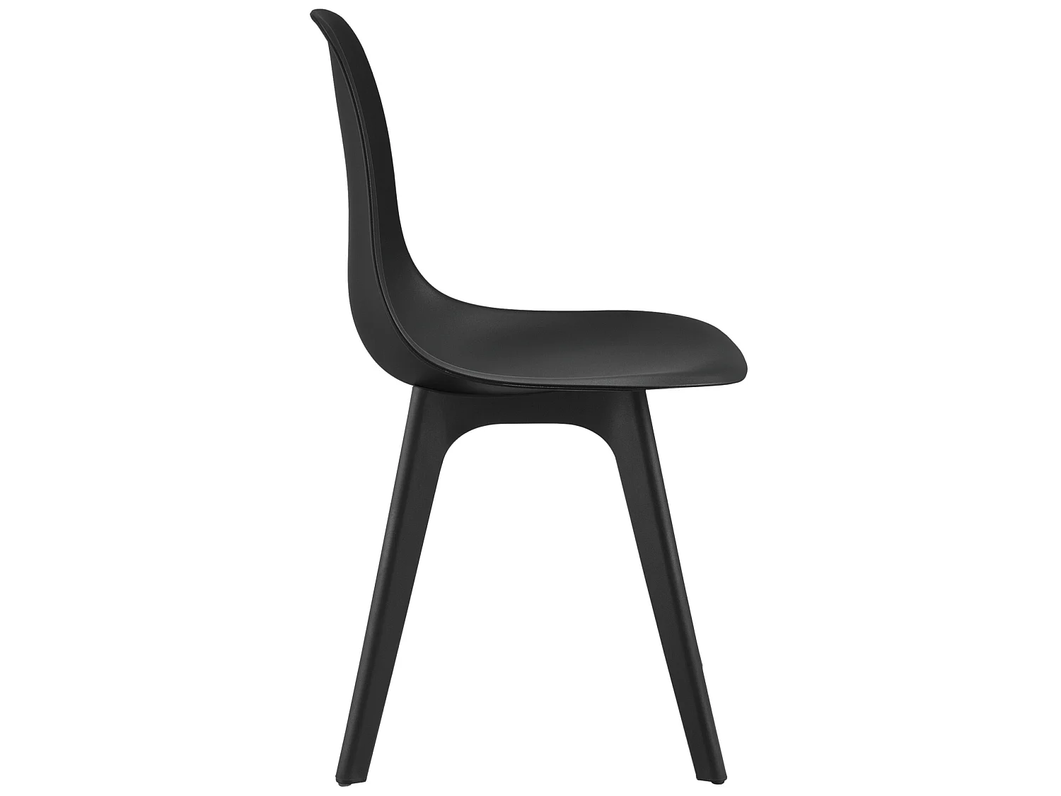 Set de 4 Chaises Brevik Plastique 83 x 54 x 48 cm Noir [en.casa]