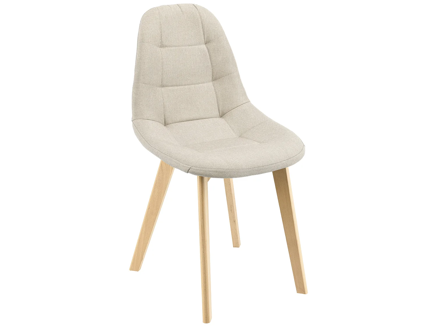 Lot de 6 Chaises de Salle à Manger Kopparberg 86 x 53 x 47 cm Polyester Bois Beige [en.casa]