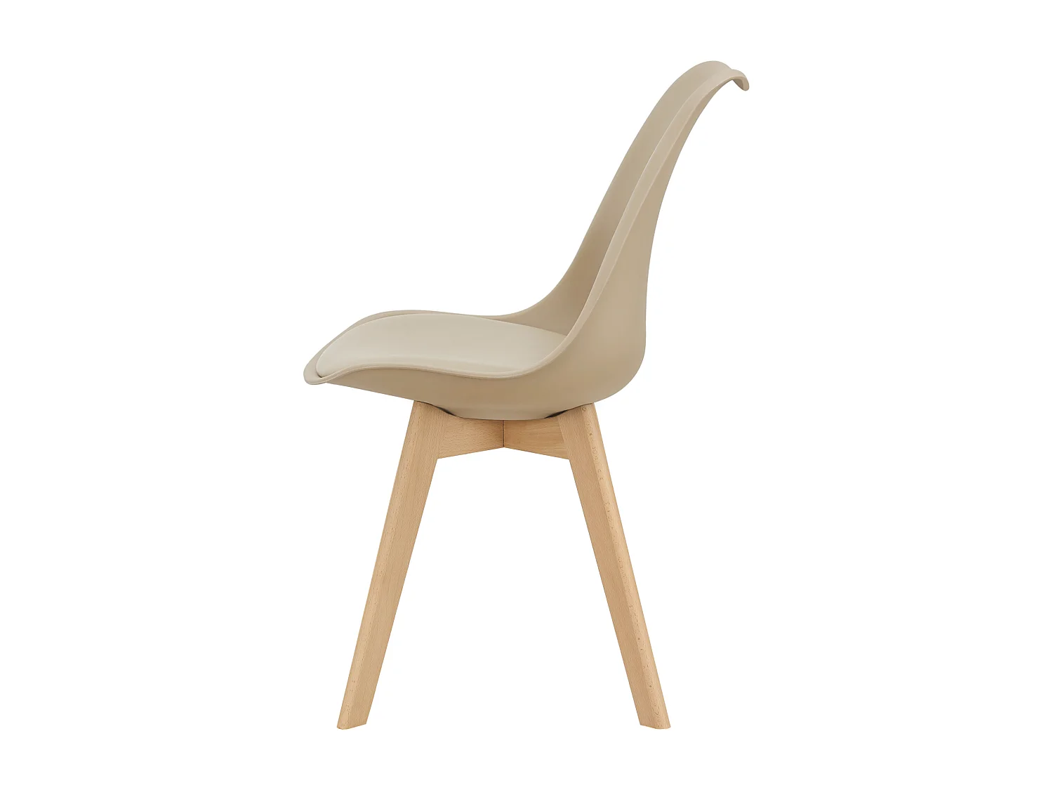 Lot de 2 Chaises de Salle à Manger Dubrovnik Simili Hêtre Beige [en.casa]