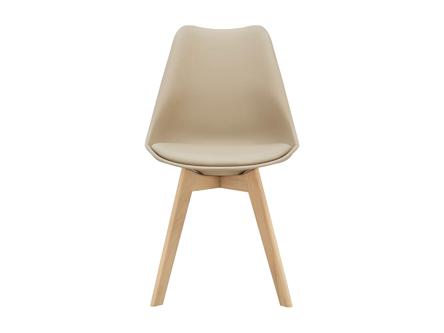 Lot de 2 Chaises de Salle à Manger Dubrovnik Simili Hêtre Beige [en.casa]