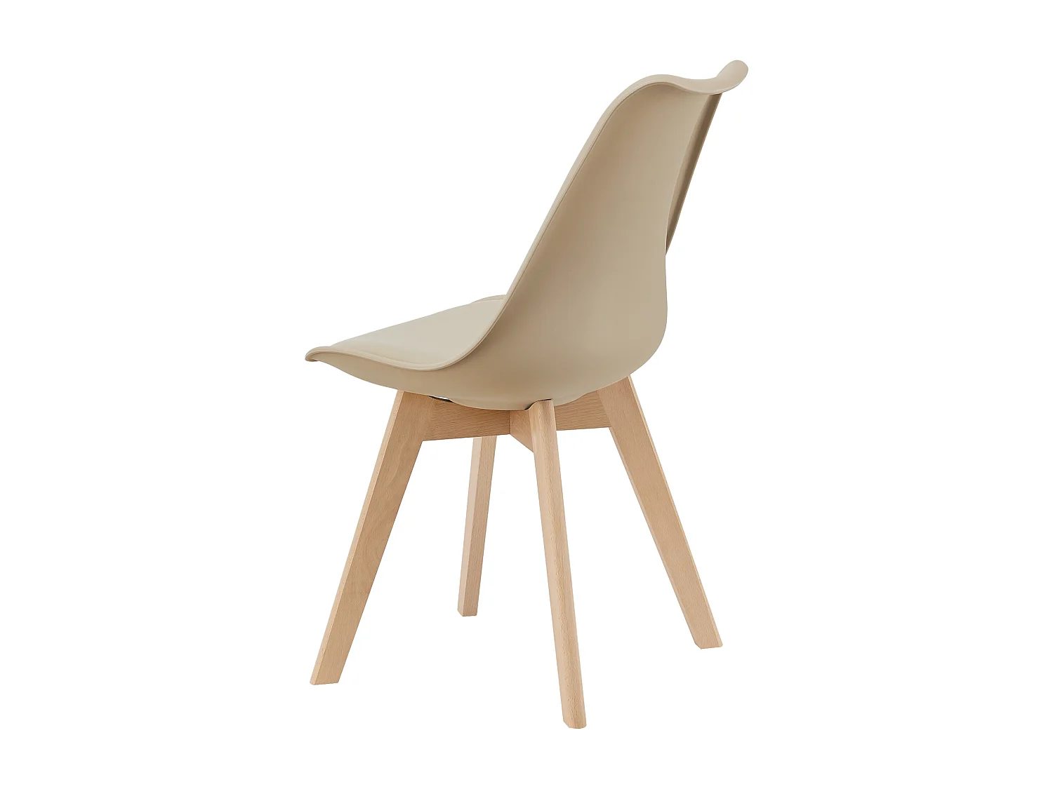 Lot de 2 Chaises de Salle à Manger Dubrovnik Simili Hêtre Beige [en.casa]
