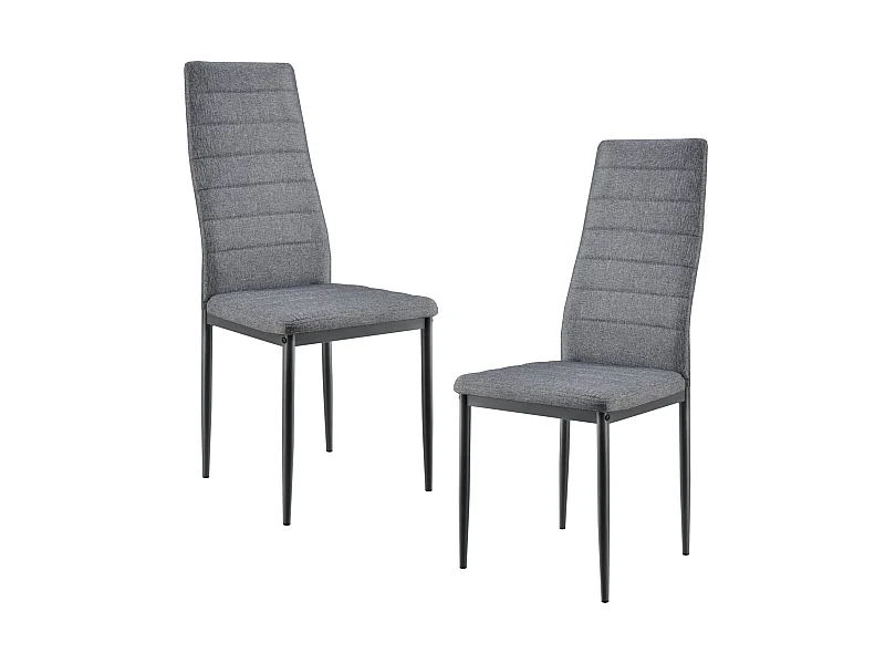 Lot de 2 Chaises de Salle à Manger Lidköping 96 x 43 x 52cm Gris [en.casa]