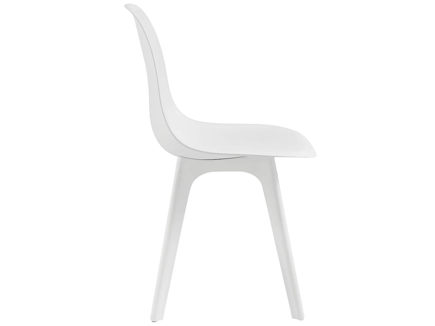 Set de 2 Chaises Brevik Plastique 83 x 54 x 48 cm Blanc [en.casa]