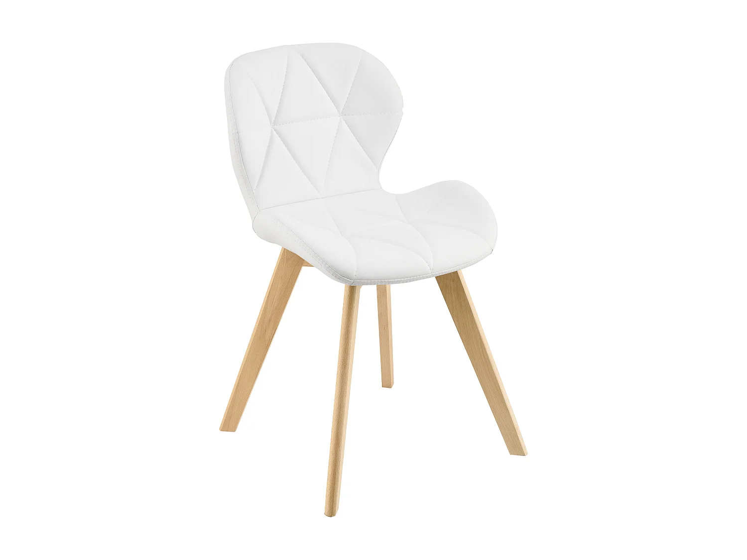 Lot de 4 Chaises Älmhult Similicuir 78 x 47 x 52 cm Blanc [en.casa]
